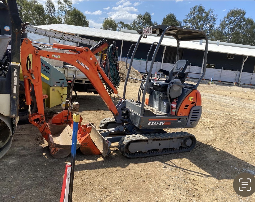 Compact Kubota excavator ready for tight-access earthworks
